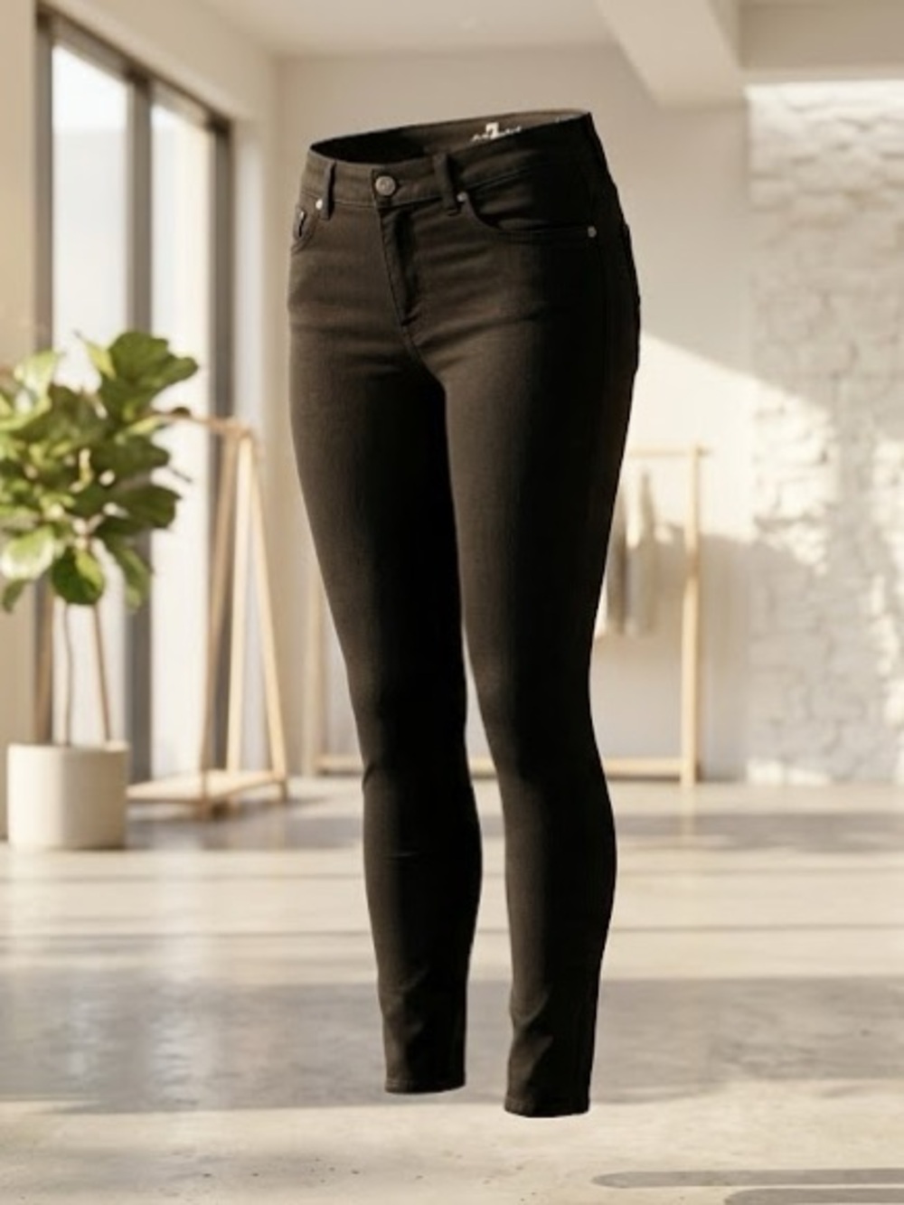 7 For All Mankind "The Skinny" Black Jeans   | Size 28